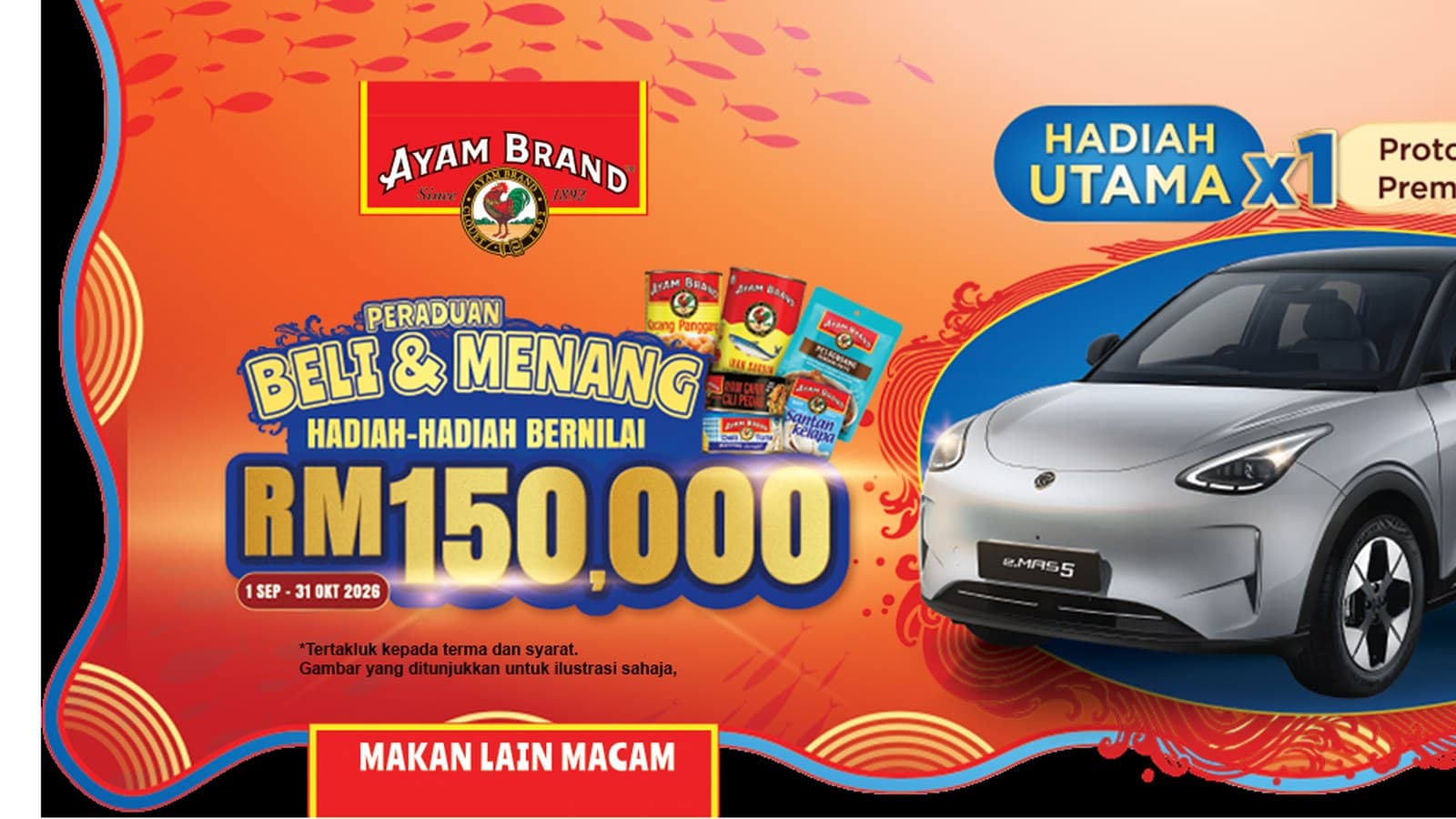 Ayam Brand's RM150,000 Beli & Menang Runs to 31 October: Spend Past RM100 on One Receipt and It Counts for Nothing