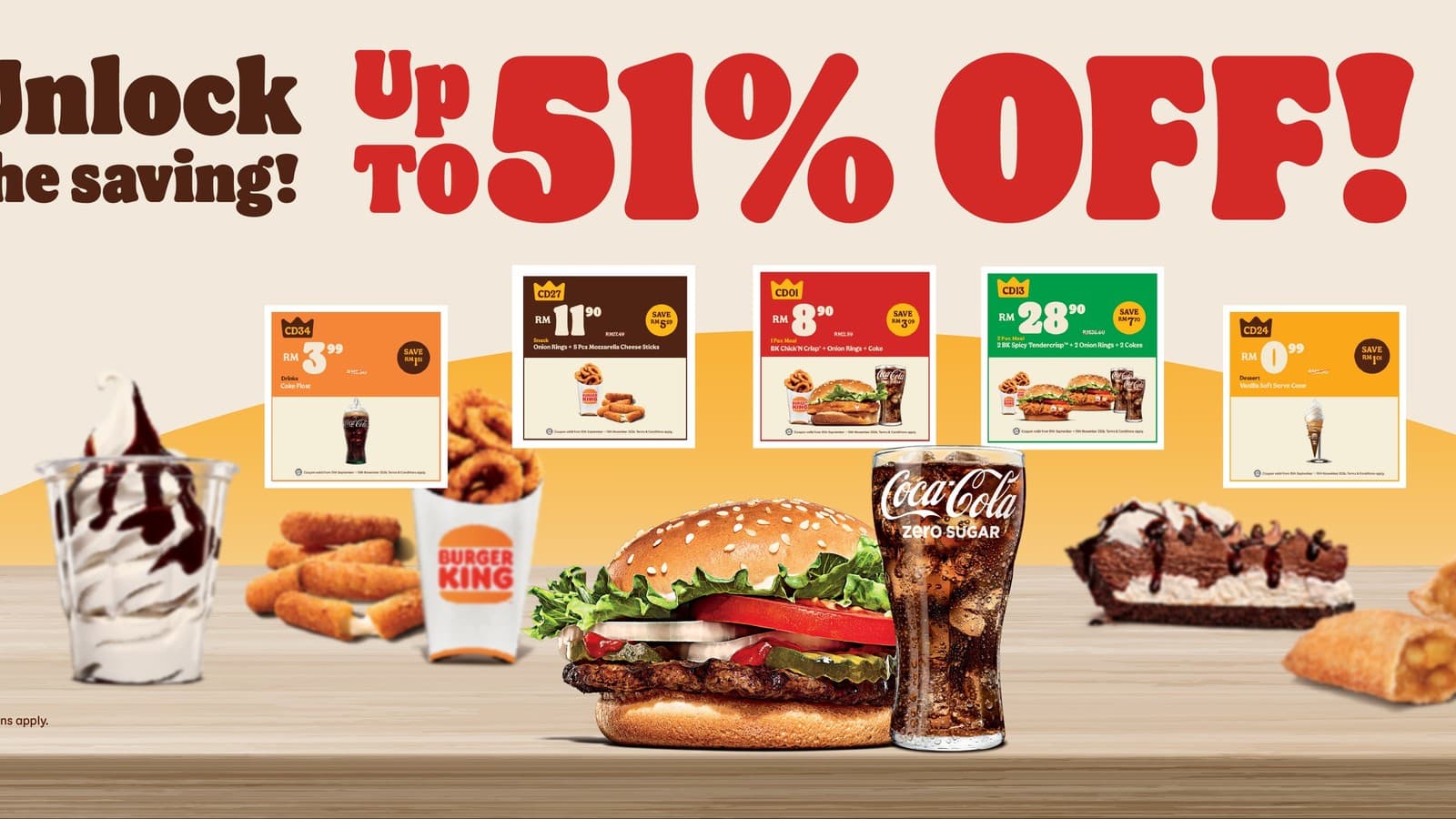 Burger King's 37 Coupons Run to 15 November 2026: Only One Hits 51% Off, and the Median Is 32%