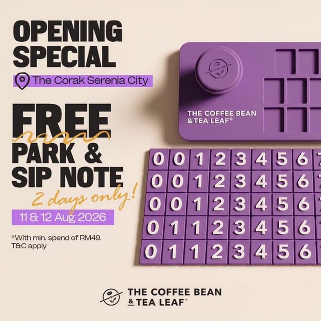 The Coffee Bean & Tea Leaf雪邦新店开幕:单据满RM49送好礼、抽扭蛋(优惠至8月22日)