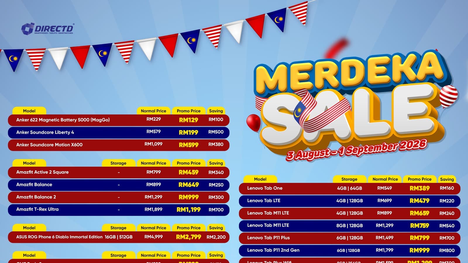 DirectD Samsung Galaxy Merdeka Sale 2026: Galaxy S25 Ultra RM4,999, Save Up to RM1,100 (Till 1 Sep)