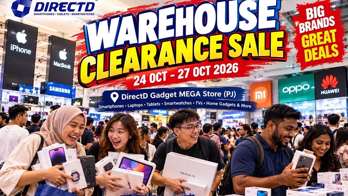 DirectD八打灵再也仓库清货:Galaxy S25 Ultra RM3,999、MacBook Air M3 RM2,399,小家电RM19起(10月24至27日)
