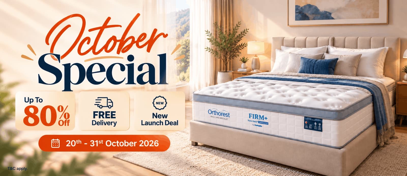 Dunlopillo马六甲2026年十月特惠:Orthorest Queen床褥RM1,999起、CoolSilk买一送一RM5,999(10月20日至31日)