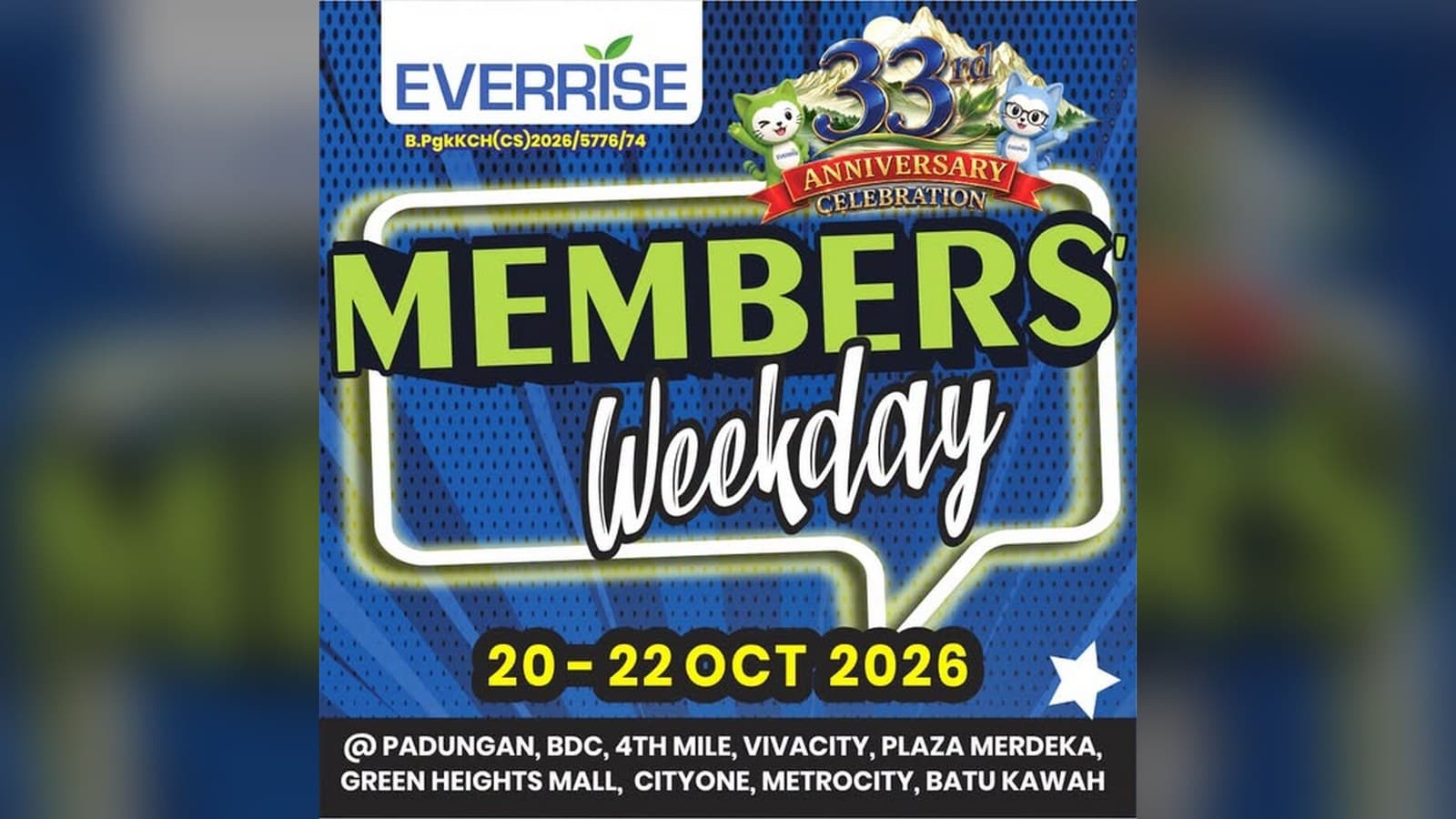 Everrise Members' Weekday, Kuching and Miri (20-22 Oct 2026): Full Price List, What Is Actually New and the RM80 PWP