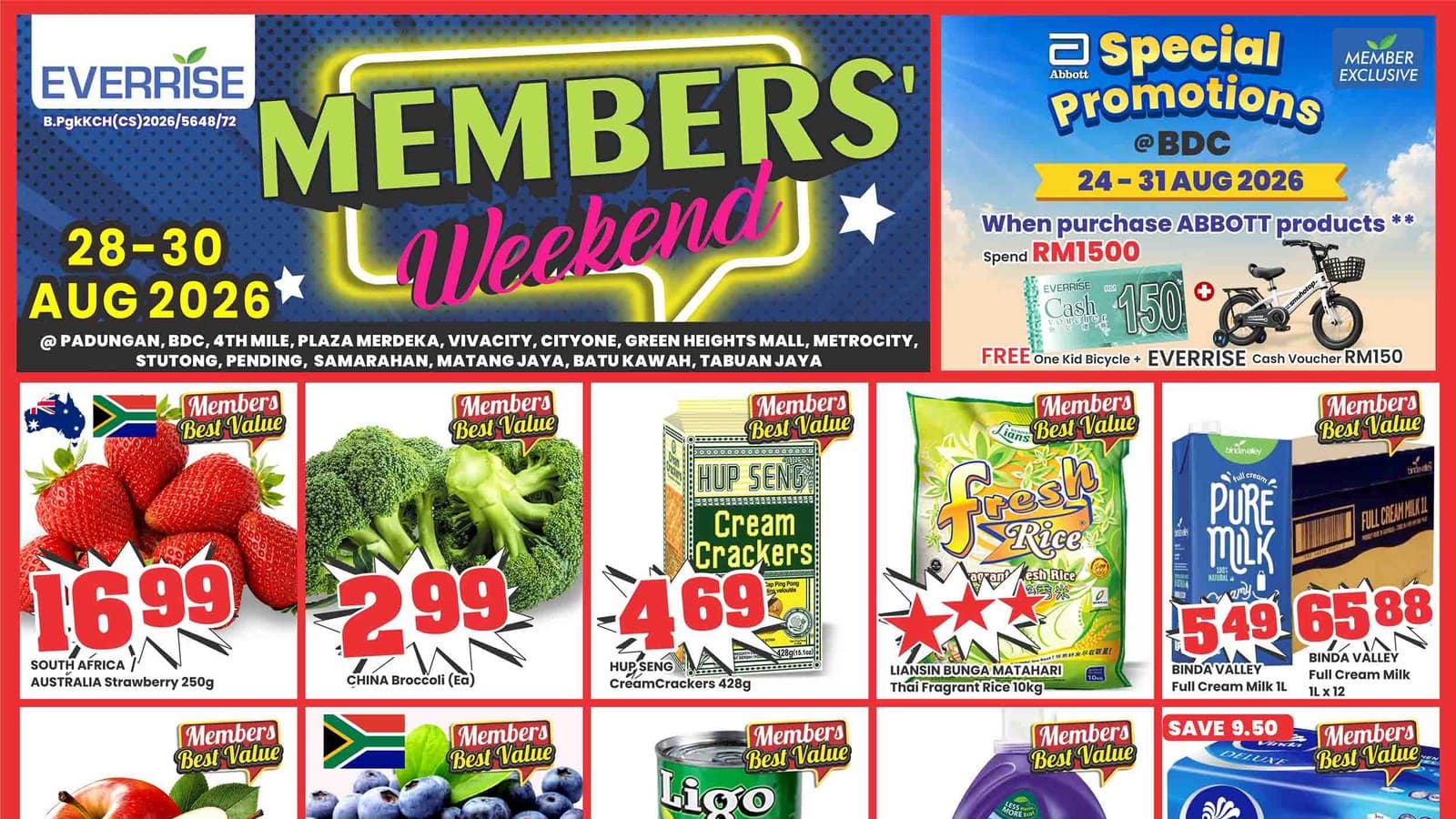 Everrise Members' Weekend and Merdeka Flash Sale, 28-31 August 2026: the Sarawak Price List for Kuching, Miri and Bintulu