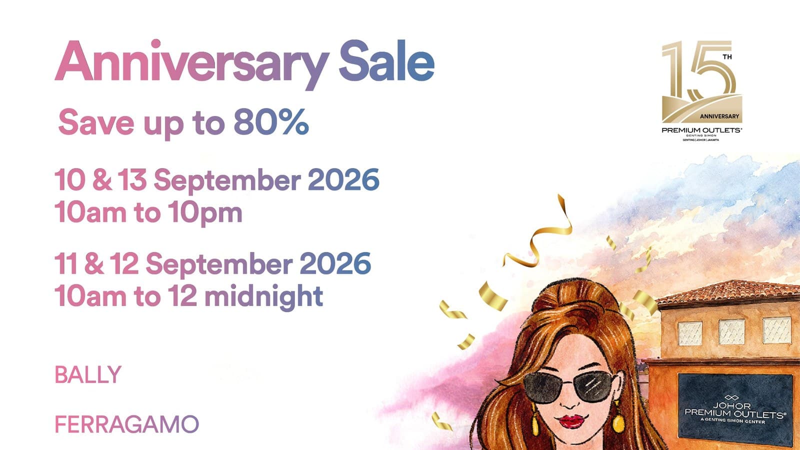 G-Shock Casio Is the Only Watch Store Sitting Out Johor Premium Outlets' 15th Anniversary Sale (10-13 Sept 2026)