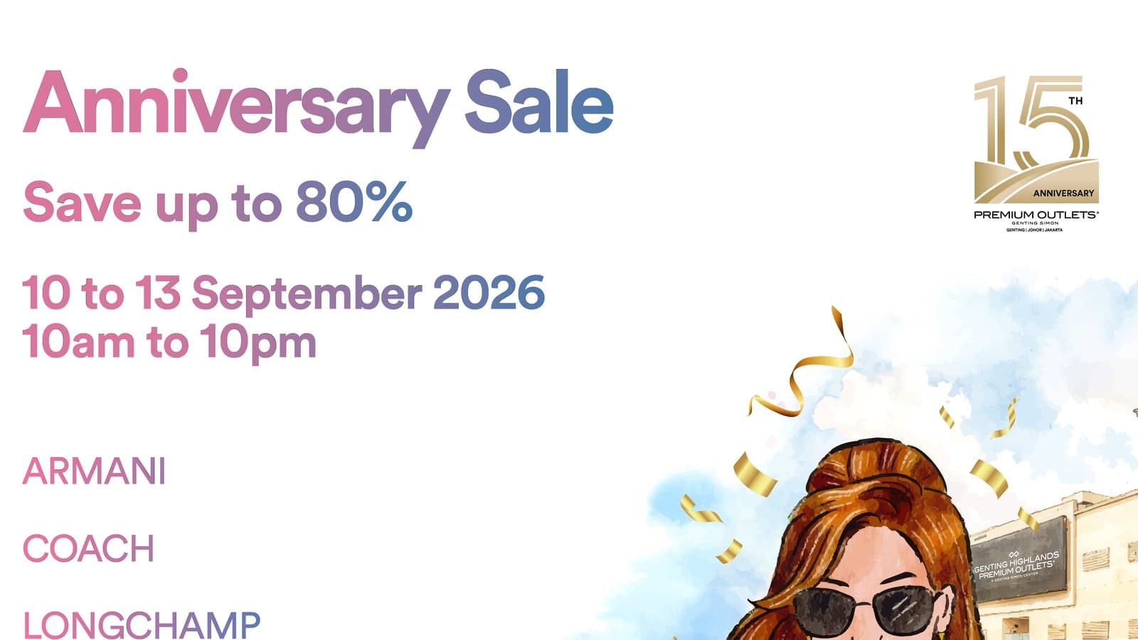 Genting Highlands Premium Outlets 15th Anniversary Sale: Up to 80% Off from 10 to 13 September, and Only Thursday Earns the Cable Car