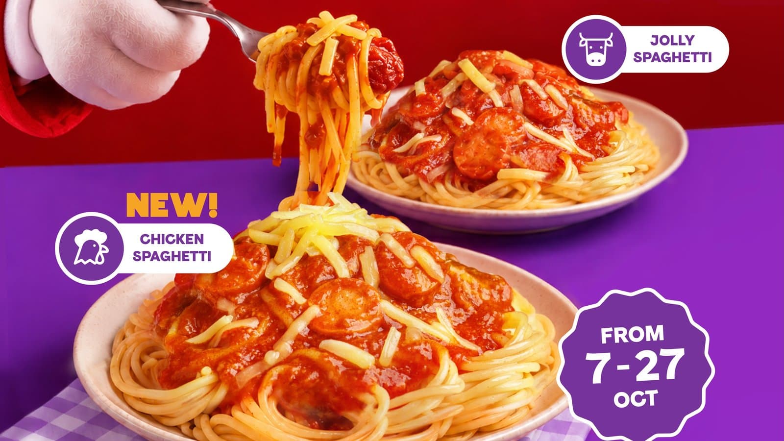 Jollibee RM5 Spaghetti: Jolly Spaghetti and the New Chicken Spaghetti at RM5 Each Until 27 October