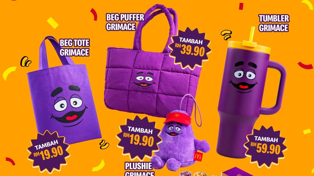 McDonald's Malaysia Grimace Merch From RM19.90 With the Family Feast, Plus 5 Pieces of Ayam Goreng for RM20 on 18 Oct 2026