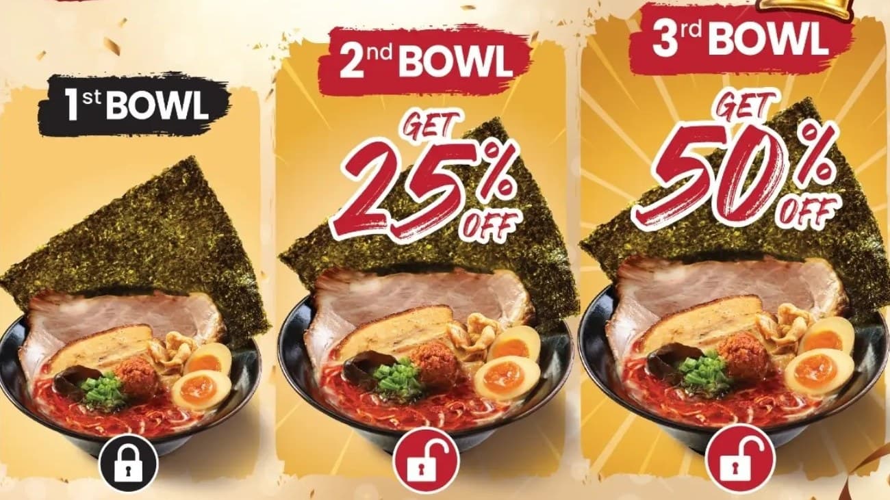 Ramen Hitoyoshi 9th Anniversary: 2nd Bowl 25% Off, 3rd Bowl 50% Off Until 30 Nov