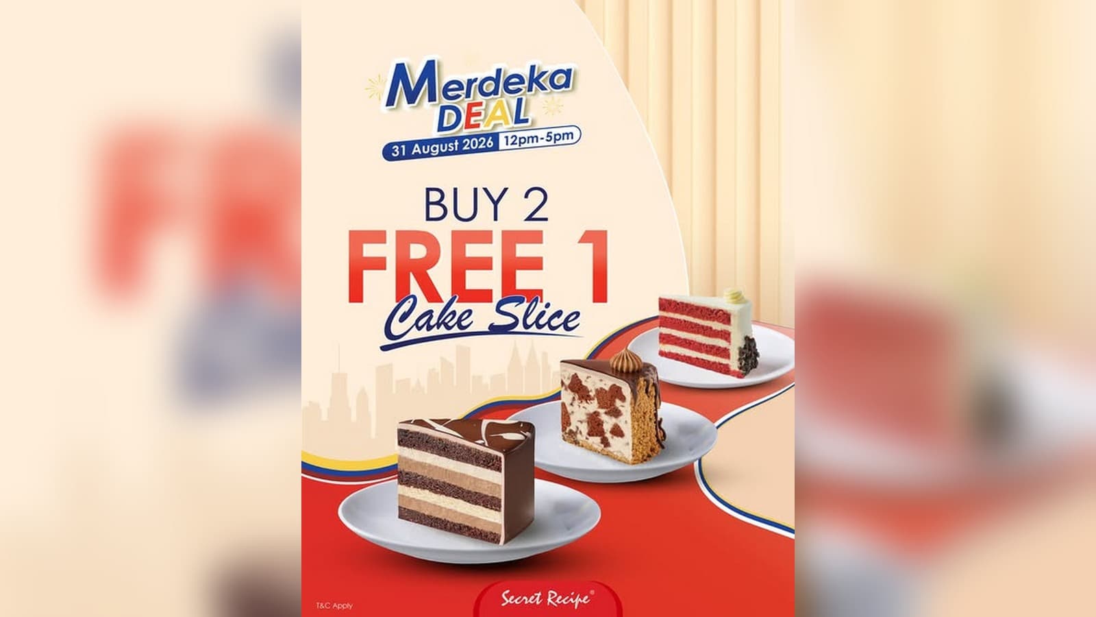 Secret Recipe Merdeka Buy 2 Free 1 Has Ended — Every Cake Slice Deal Still Live in September 2026