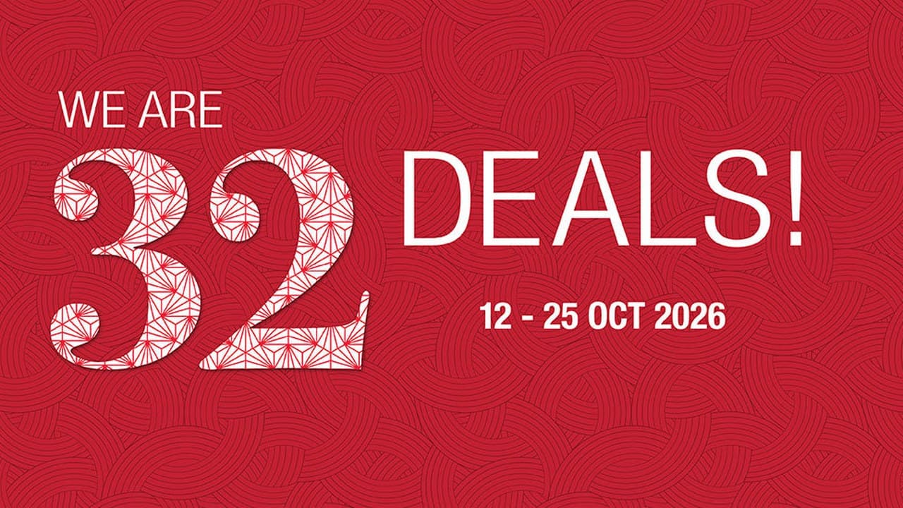 SOGO We Are 32 Deals: Up to 70% Off, a Free RM20 Coupon on RM200 (16-18 Oct) and a KL Home Warehouse Sale
