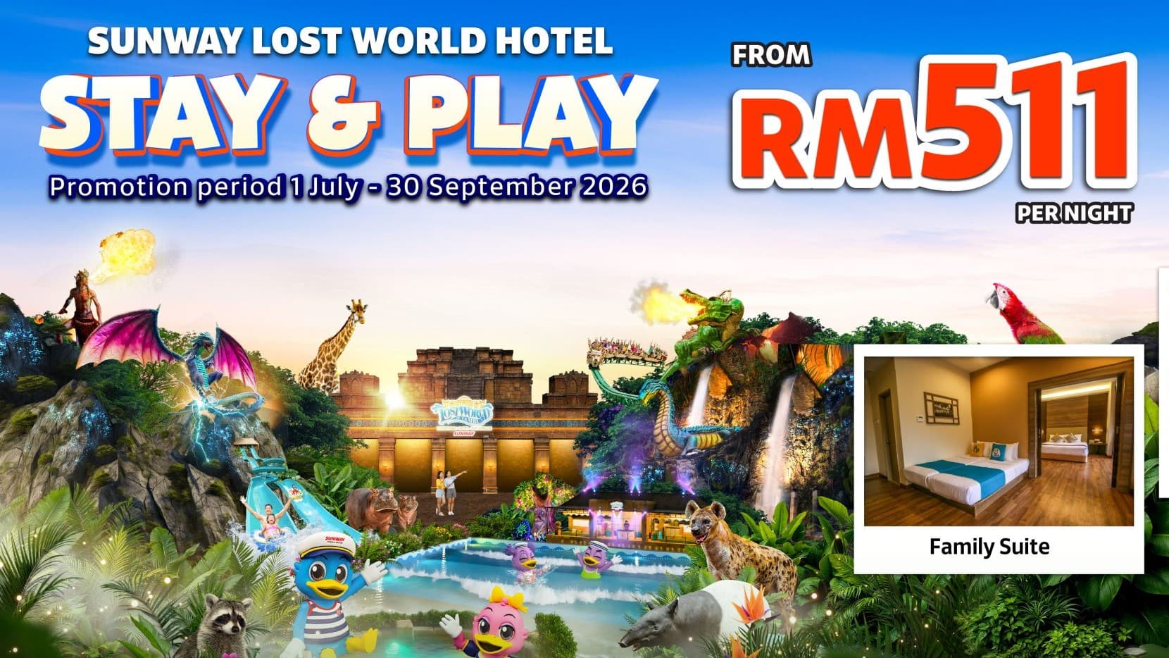Sunway Lost World Hotel Stay & Play, from RM511: the Ipoh Room That Costs RM51 Once You Count the Tickets