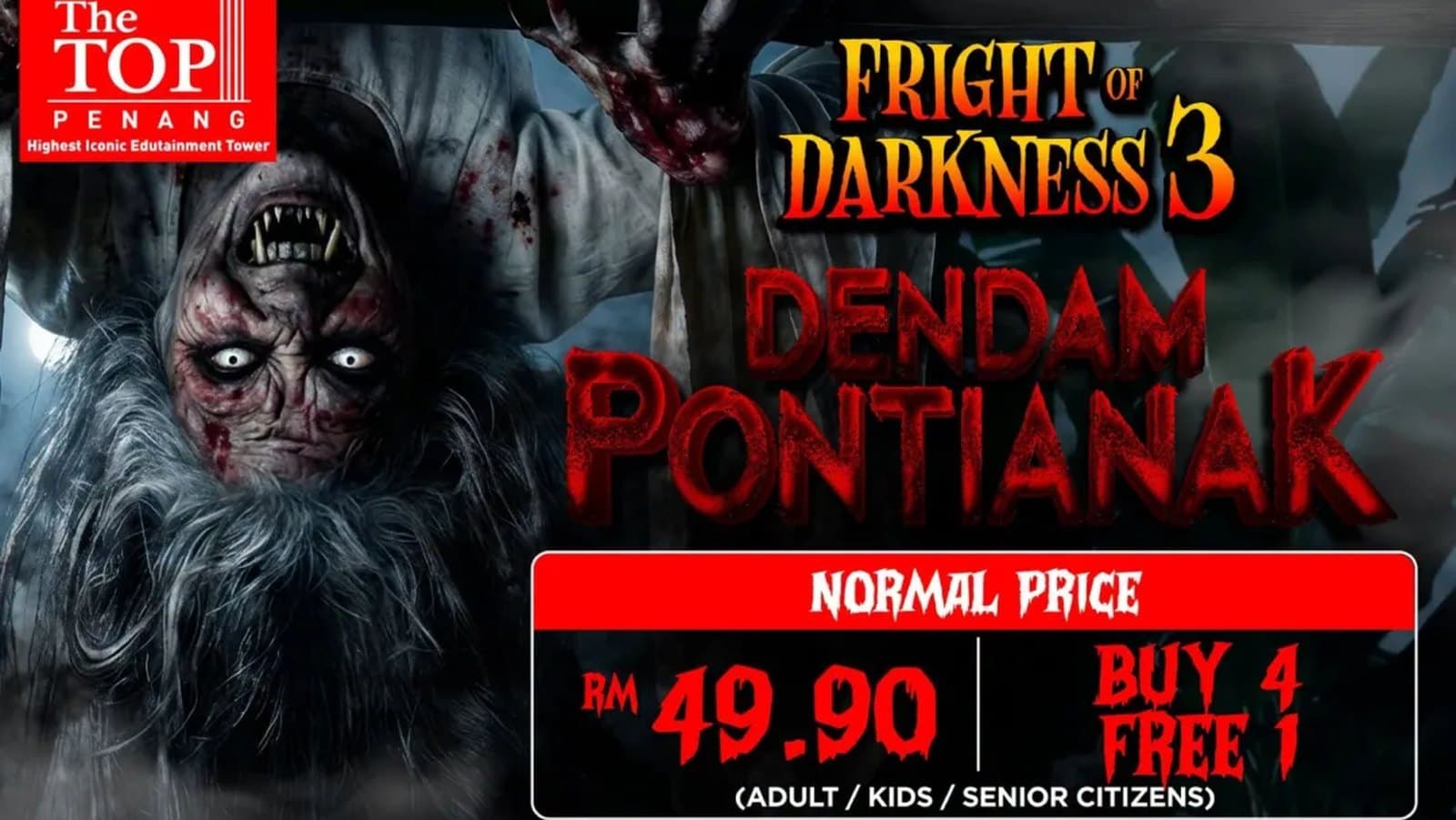 The TOP Penang Halloween: Dendam Pontianak Haunted House, RM49.90 or Buy 4 Free 1 (31 Oct-1 Nov)