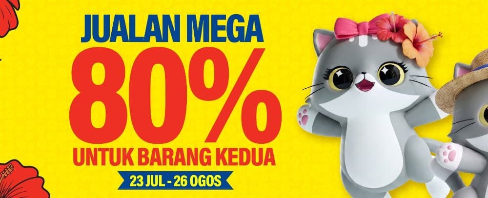 Watsons Malaysia Mega Sale: Up to 80% Off 2nd Item on Watsons Collection (Until 2 September)
