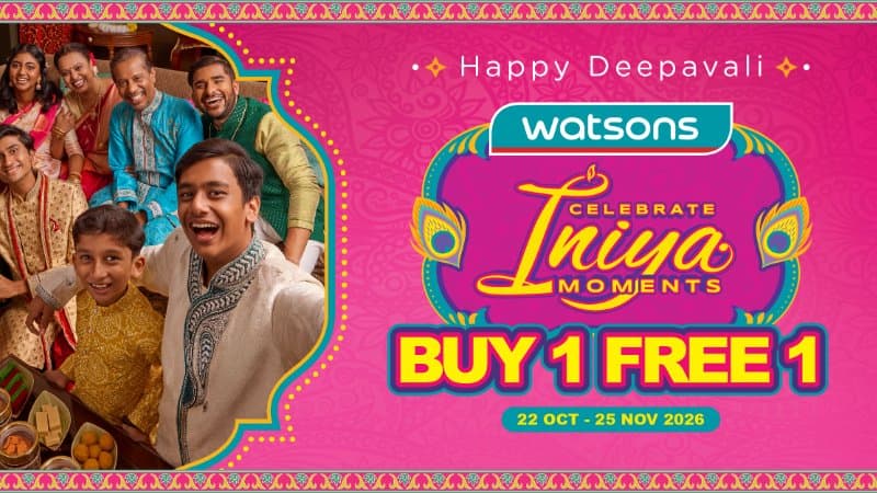 Watsons 2nd Item 80% Off Is Over: Watsons Collection Deals Now, Buy 1 Free 1 to 25 Nov 2026