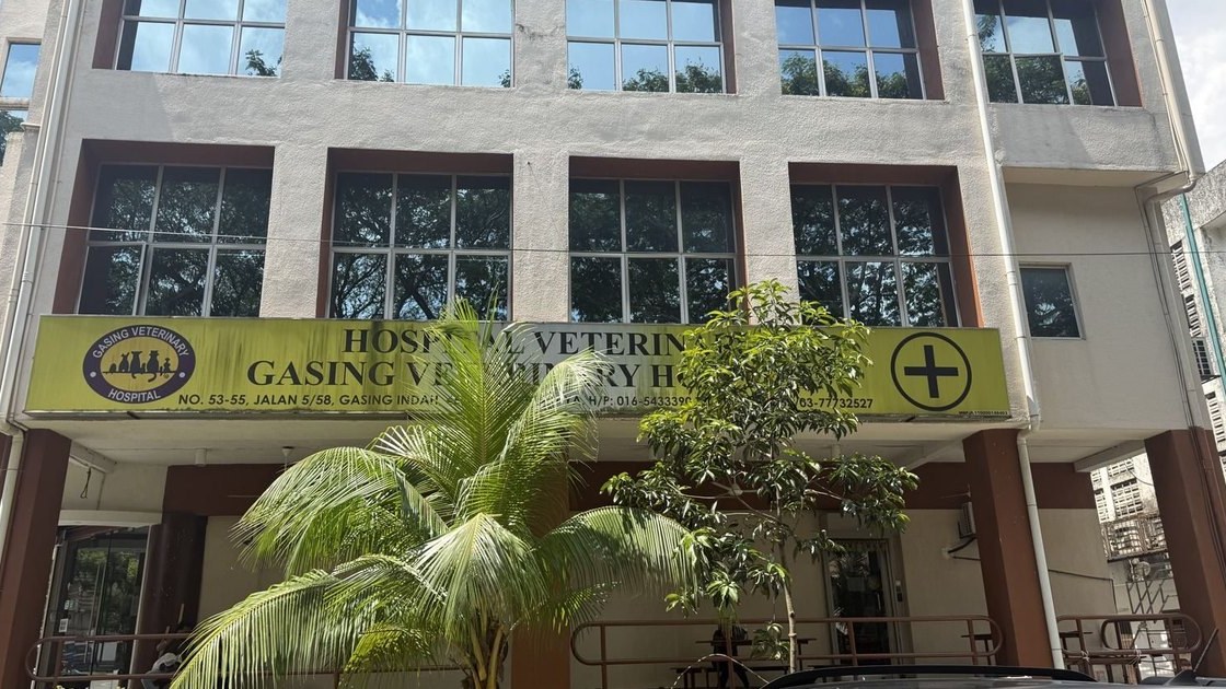 Gasing Veterinary Hospital (a Trusty Tails hospital) — Gasing Indah, PJ: the clearest "vet on-site overnight" statement in the Klang Valley