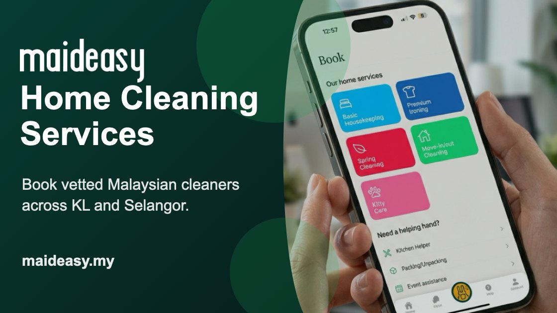 MaidEasy — App-Based Part-Time Cleaner Booking for KL & Selangor